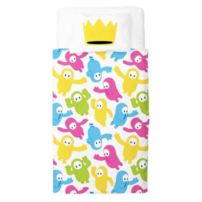 Fall Guys Unisex Multicolor Reversible Duvet Set | Size: Single - Image 3