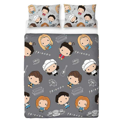 Friends Chibi Reversible Duvet Set Multicoloured (Double) from B&Q