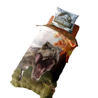 Jurassic World Unisex Multicolor T-Rex Reversible Duvet Set | Size: Single - Image 3