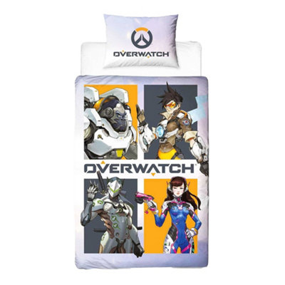 Overwatch Eat Sleep Character Reversible Duvet Set Multicoloured (Double) from B&Q