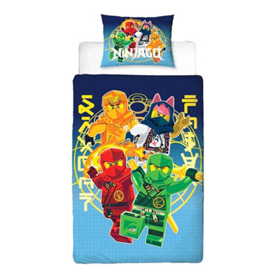Lego Ninjago Squad Reversible Duvet Set Multicoloured (Single) from B&Q
