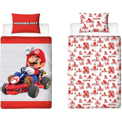  - Mario Kart Reversible Duvet Set Multicoloured (Single)