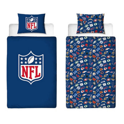 Nfl Unisex Multicolor Logo Reversible Duvet Set | Size: Single - Image 3
