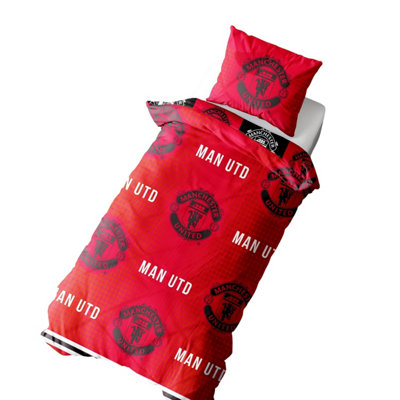  - Manchester United Fc Honour Reversible Duvet Set Red/black/white (Single)