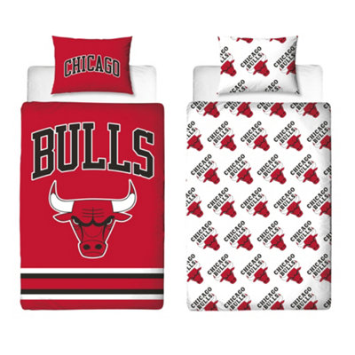 Nba Chicago Bulls Reversible Duvet Set Black/red/white (Double) from B&Q