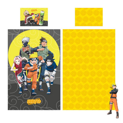  - Naruto Team 7 Reversible Duvet Set Multicoloured (Single)