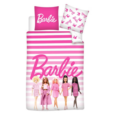 Barbie Iconic Reversible Duvet Set Multicoloured (Single) from B&Q