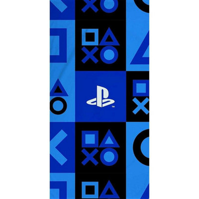 Playstation Unisex Blue Icons Logo Towel In - Image 3