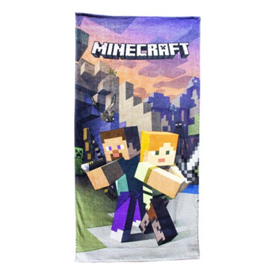  - Minecraft Green Goodguys Towel Multicoloured (One Size)