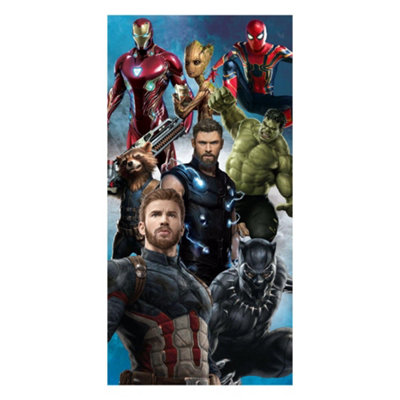 Marvel Avengers Superheroes Towel Multicoloured (One Size) from B&Q