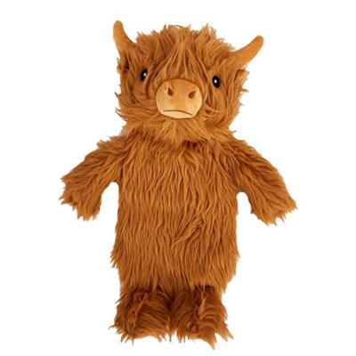 K Collection Highland Cow 3D 750Ml Hot Water Bottle And Cover Brown (One Size) from B&Q