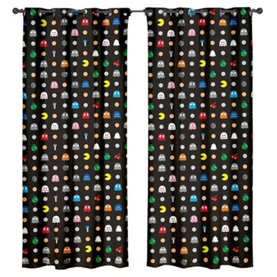 Pac Man Maze Curtains Multicoloured (One Size) from B&Q