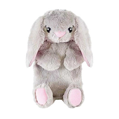 K Collection Bunny 3D 750Ml Hot Water Bottle And Cover Grey (One Size) from B&Q