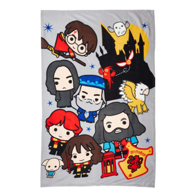 Harry Potter Fleece Charm Blanket Multicoloured (150Cm X 100Cm) from B&Q