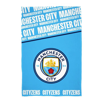Manchester City Fc Cityzens Fleece Blanket Blue/white (150Cm X 100Cm) from B&Q