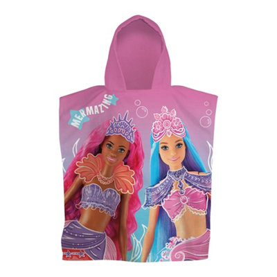 Barbie Unisex Multicolor Mermaid Hooded Towel - Image 4