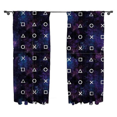 Playstation Nebula Curtains Multicoloured (54In X 66In) from B&Q