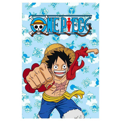 One Piece Fleece Monkey D. Luffy Blanket - Multicoloured - Image 3