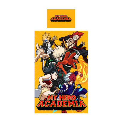 My Hero Academia Characters Reversible Duvet Set Multicoloured (Single) from B&Q