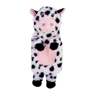 B&Q White/Black K Collection Cow 3D Hot Water Bottle And Cover (One ) 750Ml
