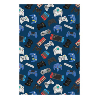 Gamer Fleece Game Controller Blanket Multicoloured (150Cm X 100Cm) from B&Q