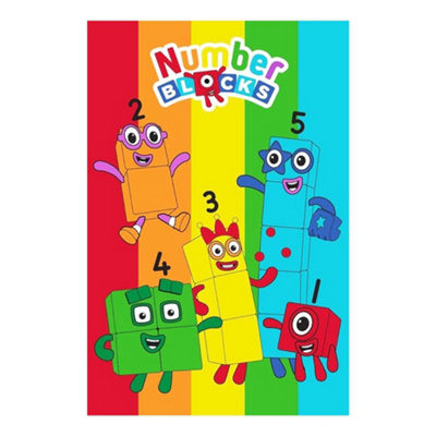 Numberblocks Fleece Rainbow Blanket Multicoloured (150Cm X 100Cm) from B&Q