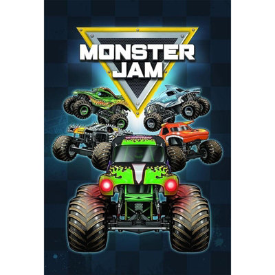 Monster Jam Fleece Blanket Multicoloured (150Cm X 100Cm) from B&Q