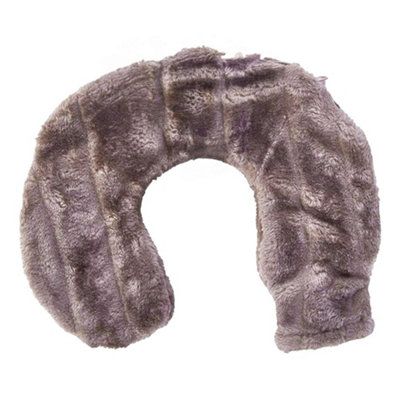  - K Collection Plain 1.1L Fluffy Neck & Shoulder Hot Water Bottle Charcoal (One Size)