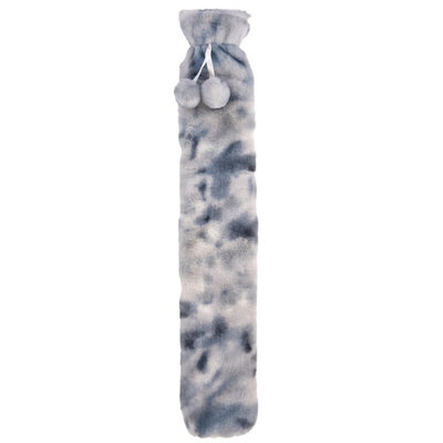 B&Q Silver K Collection Extra Long Hot Water Bottle And Cover (One ) 2L