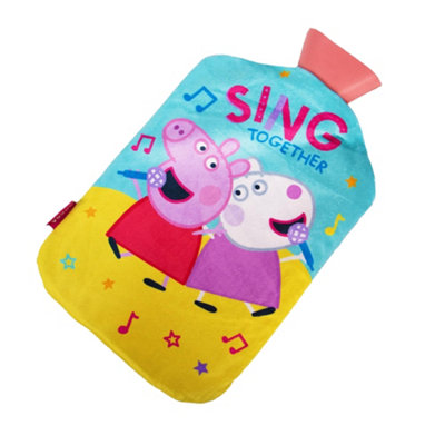 Peppa Pig Pa Pig Sing Together Reversible 2L Hot Water Bottle And Cover Multicoloured (One Size) from B&Q