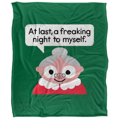 David Olenick The Claus Come Out Silky Supersoft Blanket Multicoloured (152Cm X 127Cm) from B&Q
