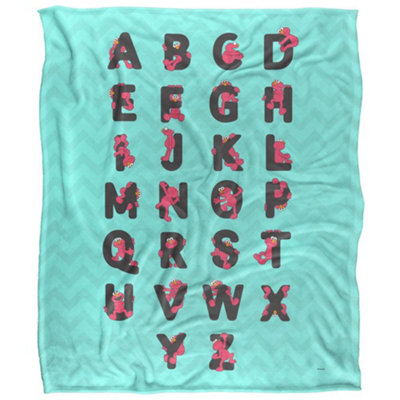 Sesame Street Silky Alphabet Elmo Supersoft Blanket Multicoloured/multicoloured (One SizeOne Size) from B&Q