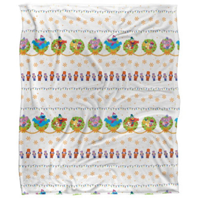 Sesame Street Silky Wreath Supersoft Blanket Multicoloured (One Size) from B&Q