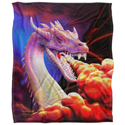 Royce Mcclure Silky Dragon Fire Supersoft Blanket Multicoloured (152Cm X 127Cm)