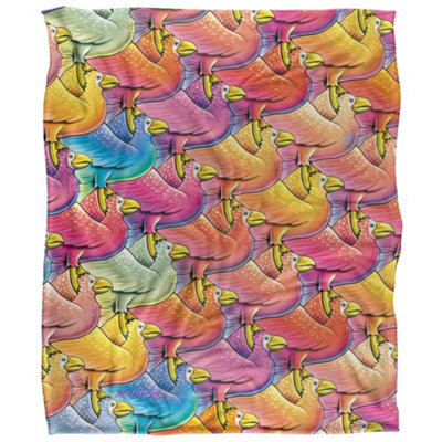 Royce Mcclure Flocking Birds Silky Supersoft Blanket Multicoloured (152Cm X 127Cm) from B&Q