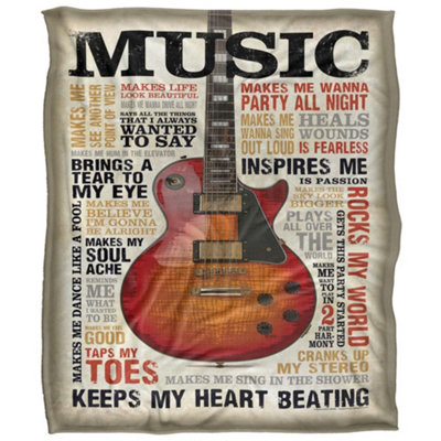 Retrorocket Studio Music Silky Supersoft Blanket Multicoloured (60In X 50In)