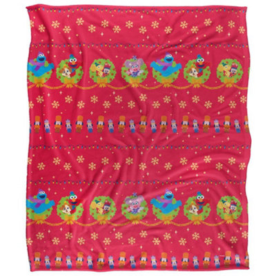 Sesame Street Furry Friends Forever Silky Patterned Supersoft Blanket Multicoloured (One Size) from B&Q