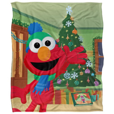 Sesame Street Furry Friends Forever Silky Elmo Supersoft Blanket Multicoloured (One Size) from B&Q