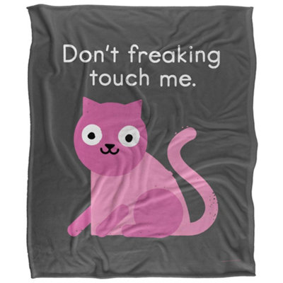 David Olenick Purrsonal Space Silky Supersoft Blanket Black/pink (60In X 50In)