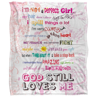 Slingshot Publishing Not Perfect Silky Supersoft Blanket Multicoloured (60In X 50In)