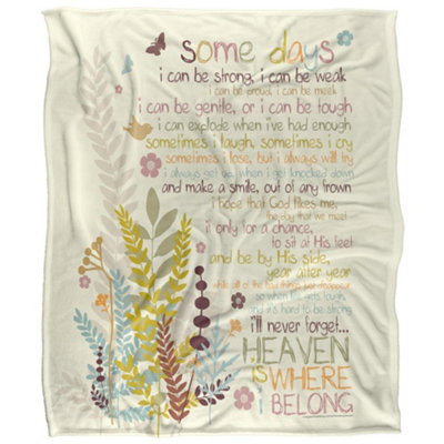 Slingshot Publishing Some Days Silky Supersoft Blanket Multicoloured (60In X 50In)
