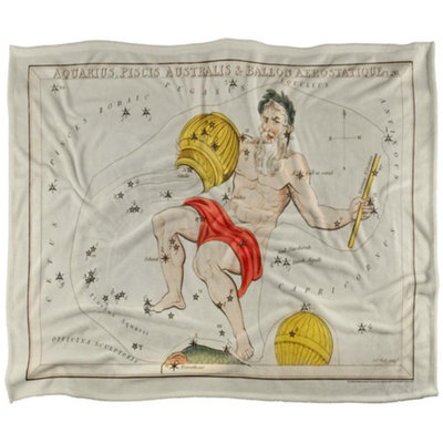 Graffitee Studios Vintage Aquarius Supersoft Blanket Multicoloured (60In X 50In)