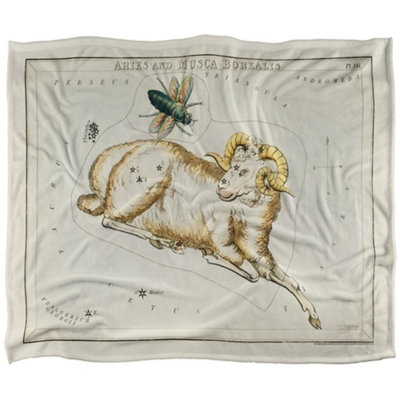 Graffitee Studios Vintage Aries Supersoft Blanket Multicoloured (60In X 50In)