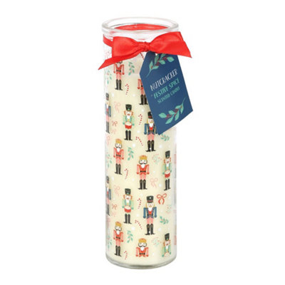 Something Different Festive Spice Nutcracker Tube Candle White (One Size) from B&Q