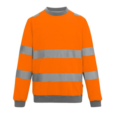  - Regatta Professional Mens Pro Contract Hi-Vis Crew Neck Sweatshirt Orange (Xl)
