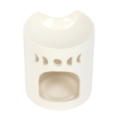 B&Q White Something Different Crescent Moon Oil Burner (One ) 9.3Cm