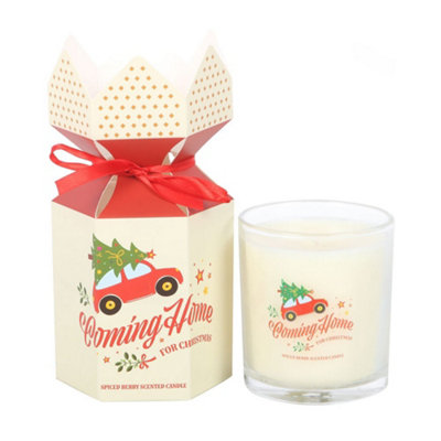  - Something Different Coming Home For Christmas Spiced Berry Scented Candle White (One Size)