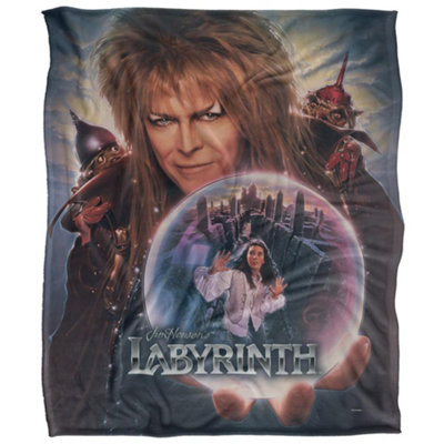Labyrinth Trapped In The Gl Silky Supersoft Blanket Brown/blue (One Size) from B&Q