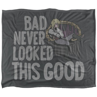 Labyrinth Bad Never Looked This Good Silky Supersoft Blanket Black/grey (One Size) from B&Q