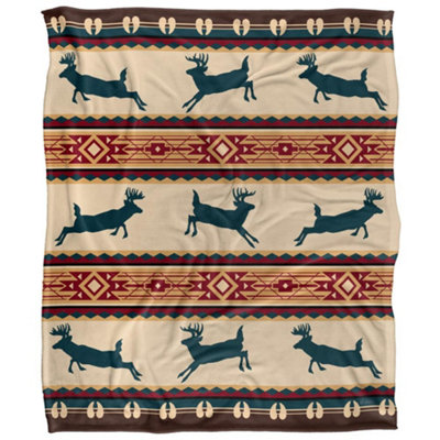 Jq Licensing Silky Deer Supersoft Blanket Multicoloured (One Size) from B&Q